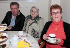 On Wednesday morning in Kerlogue Nursing Home at the Alzheimer's Tea party were Thomas Creane, Bridie Creane and Marion Creane